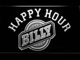 Billy Happy Hour LED Neon Sign Electrical - White - TheLedHeroes