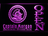 Captain Morgan Spiced Rum Open LED Neon Sign USB - Purple - TheLedHeroes