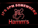 Hamm's It's 5pm Somewhere LED Neon Sign Electrical - Red - TheLedHeroes