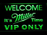 Miller It's Time VIP Only LED Neon Sign Electrical - Green - TheLedHeroes
