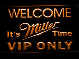 Miller It's Time VIP Only LED Neon Sign Electrical - Orange - TheLedHeroes