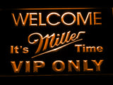 FREE Miller It's Time VIP Only LED Sign - Orange - TheLedHeroes