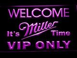 Miller It's Time VIP Only LED Neon Sign Electrical - Purple - TheLedHeroes