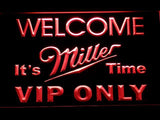 Miller It's Time VIP Only LED Neon Sign Electrical - Red - TheLedHeroes
