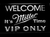 Miller It's Time VIP Only LED Neon Sign Electrical - White - TheLedHeroes