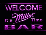 FREE Miller It's Time Bar LED Sign - Purple - TheLedHeroes