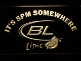 Bud Light Lime It's 5pm Somewhere LED Neon Sign USB -  - TheLedHeroes