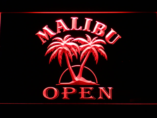 FREE Malibu Open LED Sign - Red - TheLedHeroes