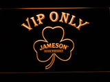 Jameson Shamrock VIP Only LED Neon Sign USB - Orange - TheLedHeroes
