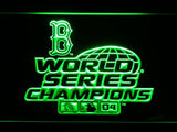 Boston Red Sox World Series Champions 04 LED Neon Sign Electrical - Green - TheLedHeroes