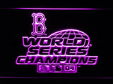 Boston Red Sox World Series Champions 04 LED Neon Sign USB - Purple - TheLedHeroes