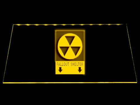 FREE Fallout Shelter Sign LED Sign - Yellow - TheLedHeroes