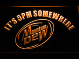 Mountain Dew It's 5pm Somewhere LED Neon Sign USB - Orange - TheLedHeroes
