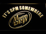 Mountain Dew It's 5pm Somewhere LED Neon Sign USB - Yellow - TheLedHeroes