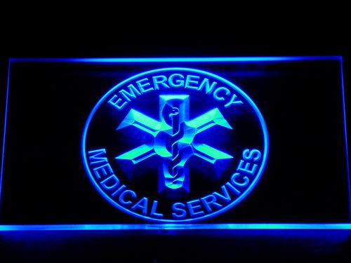 Emergency Medical Services LED Neon Sign USB - Blue - TheLedHeroes