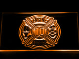 FREE New York Fire Dept. C10 LED Sign - Orange - TheLedHeroes
