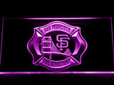 San Francisco Fire Dept. LED Neon Sign USB - Purple - TheLedHeroes