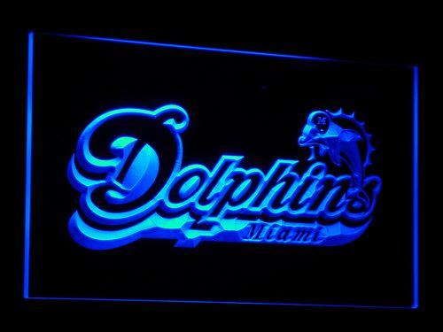 Miami Dolphins LED Neon Sign USB - Blue - TheLedHeroes