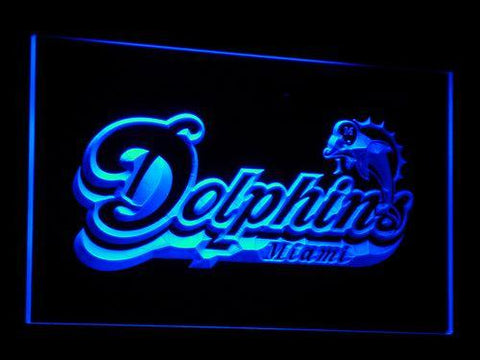 Miami Dolphins LED Neon Sign USB - Blue - TheLedHeroes