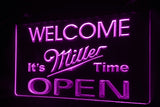 FREE Miller It's Time Open LED Sign - Purple - TheLedHeroes