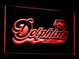 Miami Dolphins LED Neon Sign USB - Red - TheLedHeroes