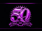 Baltimore Orioles 50th Anniversary LED Neon Sign Electrical - Purple - TheLedHeroes