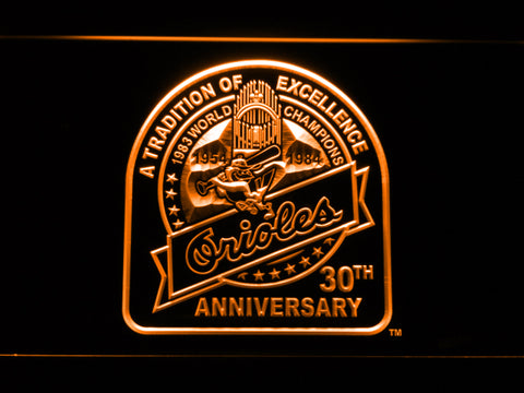 FREE Baltimore Orioles 30th Anniversary LED Sign - Orange - TheLedHeroes