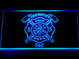 FREE Firefighter's Dept. Dad LED Sign - Blue - TheLedHeroes