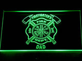 FREE Firefighter's Dept. Dad LED Sign - Green - TheLedHeroes