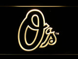 Baltimore Orioles (6) LED Neon Sign USB - Yellow - TheLedHeroes