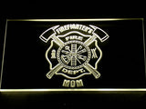 FREE Firefighter's Dept. Mom LED Sign - Yellow - TheLedHeroes