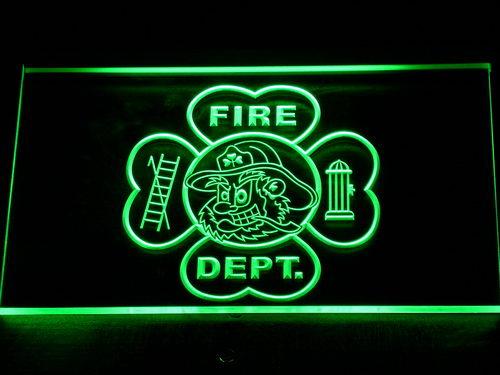 Irish Firefighter's LED Neon Sign Electrical - Green - TheLedHeroes