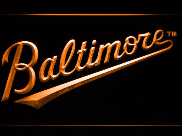 Baltimore Orioles (8) LED Neon Sign Electrical - Orange - TheLedHeroes