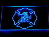 Fighting Irish Firefighter (2) LED Neon Sign USB - Blue - TheLedHeroes