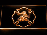 Fighting Irish Firefighter (2) LED Neon Sign USB - Orange - TheLedHeroes