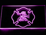 Fighting Irish Firefighter (2) LED Neon Sign USB - Purple - TheLedHeroes