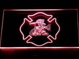 Fighting Irish Firefighter (2) LED Neon Sign USB - Red - TheLedHeroes