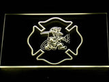 Fighting Irish Firefighter (2) LED Neon Sign USB - Yellow - TheLedHeroes