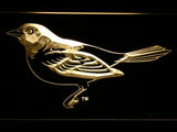 Baltimore Orioles (11) LED Neon Sign Electrical - Yellow - TheLedHeroes