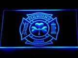 FREE Fighting Irish Firefighter LED Sign - Blue - TheLedHeroes