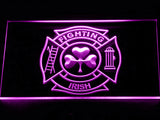 FREE Fighting Irish Firefighter LED Sign - Purple - TheLedHeroes