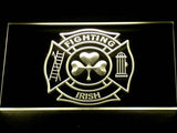 FREE Fighting Irish Firefighter LED Sign - Yellow - TheLedHeroes