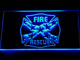 FREE Fire Rescue LED Sign - Blue - TheLedHeroes