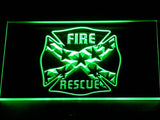 FREE Fire Rescue LED Sign - Green - TheLedHeroes
