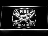 FREE Fire Rescue LED Sign - White - TheLedHeroes