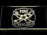 FREE Fire Rescue LED Sign - Yellow - TheLedHeroes