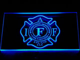 FREE International Association Firefighter's LED Sign - Blue - TheLedHeroes