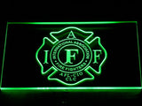 FREE International Association Firefighter's LED Sign - Green - TheLedHeroes