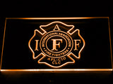 FREE International Association Firefighter's LED Sign - Orange - TheLedHeroes