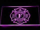 FREE International Association Firefighter's LED Sign - Purple - TheLedHeroes